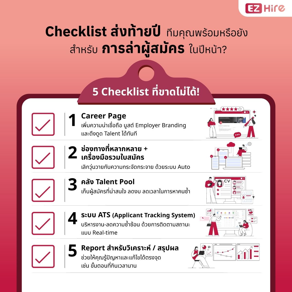 Checklist เตรียมความพร้อมการจ้างงาน ก่อนเริ่มต้นปี 2026 5 ระบบ HR ที่ต้องมี เพื่อดึงดูดและรักษา Talent